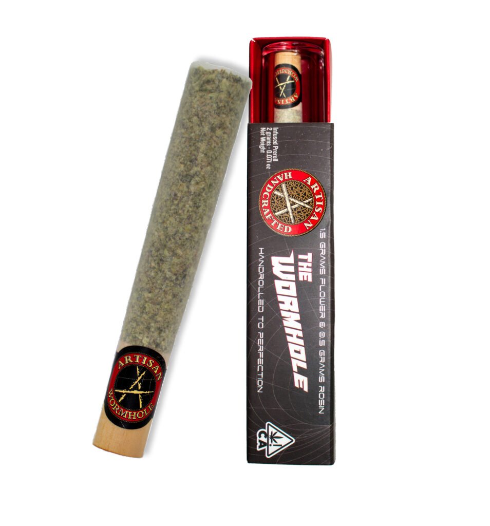 Artisan Wormholes Ztripes + Banana Punch rosin 2g solventless cannabis concentrate 45% THC