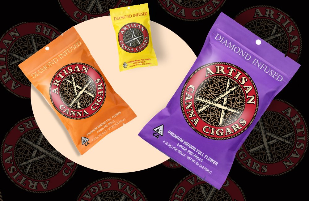 Artisan premium indoor flower diamond infused 4 pack pre-roll 19 Artisan Premium Indoor Flower