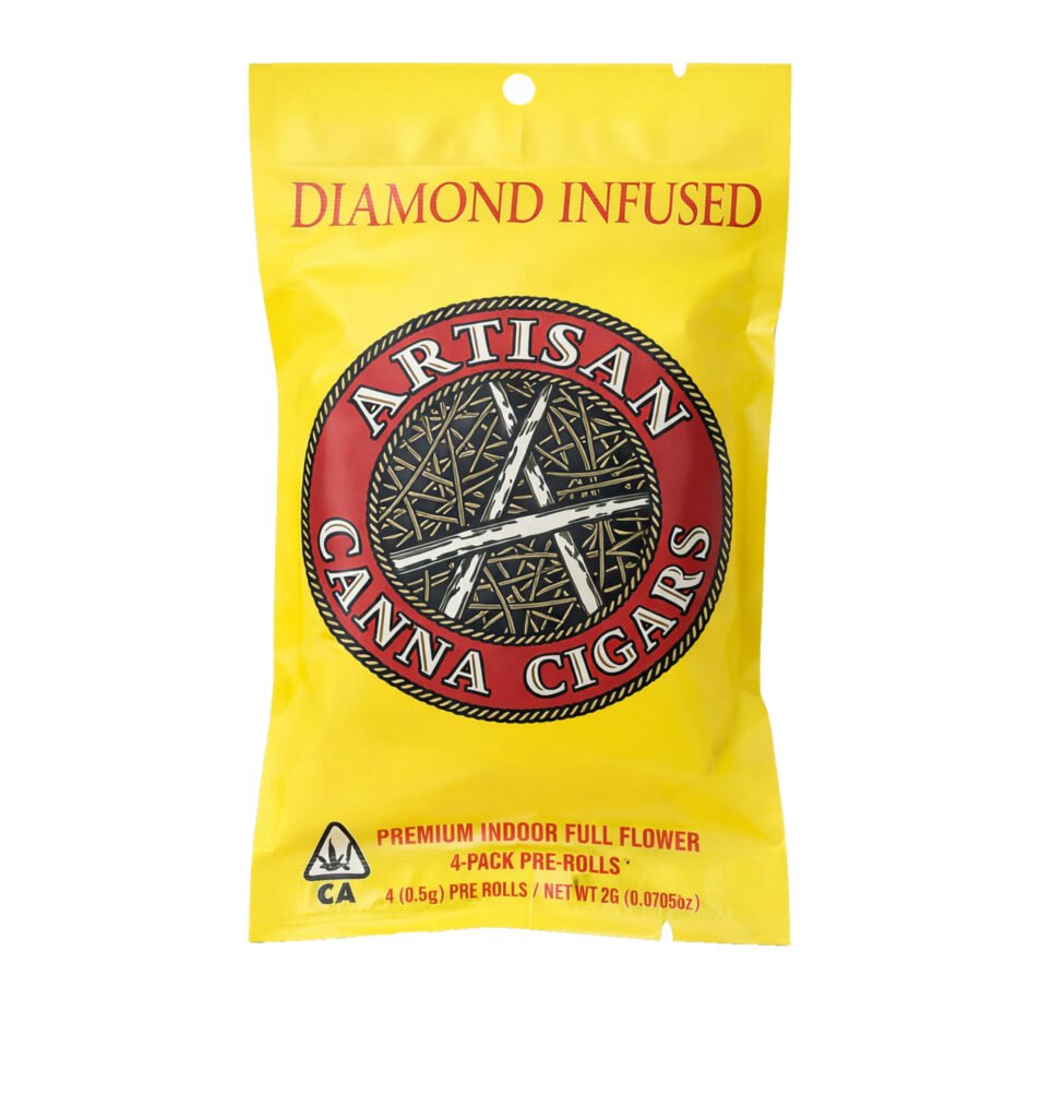artisan premium indoor flower diamond infused 4 pack pre-roll