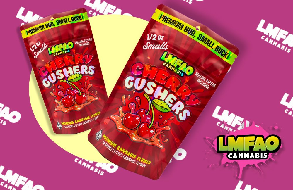 LMFAO Cherry Gushers Flowers 14G – Premium Hybrid Cannabis With Sweet Cherry Terpenes 4 LMFAO Cherry Gushers Flowers 14G